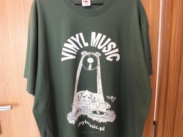 Koszulka T-shirt - vinylmusic (bottle green)